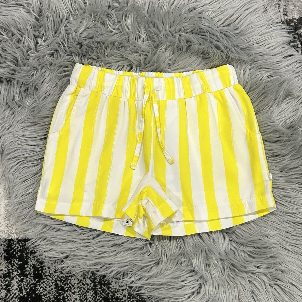 Someone Kids Youth Yellow Vertical Stripe Shorts Size 10Y ‎ **